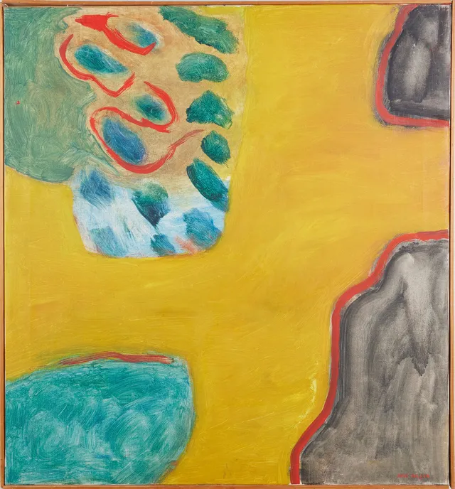 ARNE NILSSON. Abstrakt komposition, signerad, olja på duk.