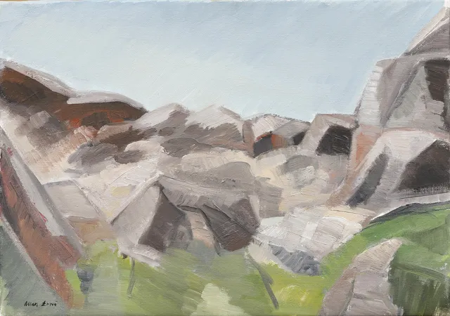 ALLAN ERWÖ, (1921-2007). Kustlandskap, olja på duk, signerad.