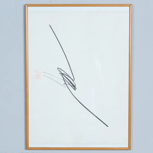 HARALD NAEGELI (1939). Lithographie auf Büttenpapier, '' Horn '' signiert, limitiert, 8/50 ( 1991).