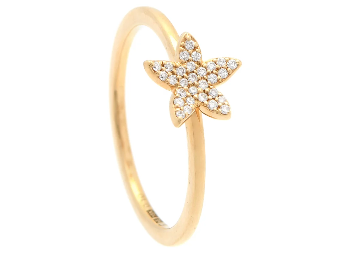 ENGELBERT, ring, 18K guld, briljantslipade diamanter 0,10 ctv, ca TW/VS, stl 17,5 mm, vikt 2,3 g. — Smycken/Ring — Kaplans