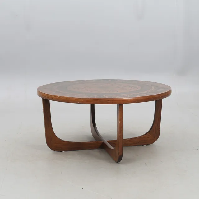 SOFFBORD, trä/koppar, Vad trevare fabrikk, Stordal, Norge,1960/70-tal.
