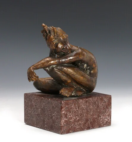 Fazzini, Pericle — Sittende kvinneakt — Kunst/Skulptur — Blomqvist