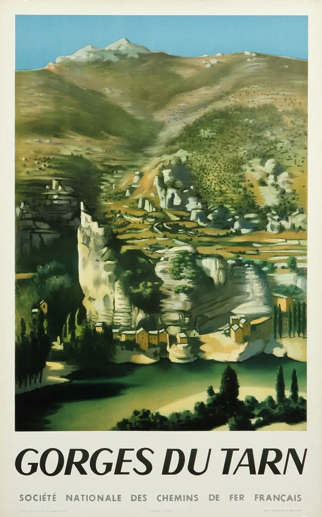 Fransk plakat, 'Gorges du Tarn', 1952 — Paintings and sculptures/Prints and photography — Lauritz