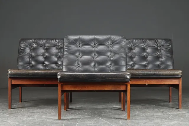 Ole Gjerløv-Knudsen/Torben Lind. Moduline, 3 lænestole af palisander (3)