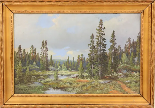 THORVALD RYGAARD. Olja p duk, Landskap, signerad och daterad 1930.