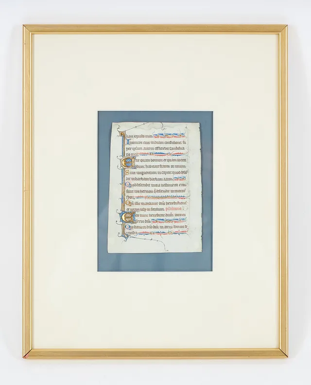 Leaf from a Breviary, probably 15th century.
