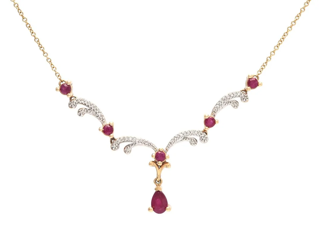 Collier 18K 6,1g 42-45cm bredd: 1-16mm med diamanter 48xca0,0025ct — Smycken/Collier — Kaplans