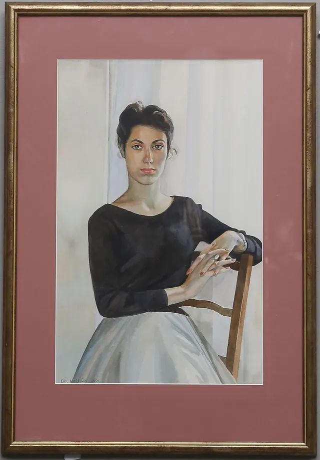 ERIC NORDLÖW. Akvarell, signerad och daterad 1959.