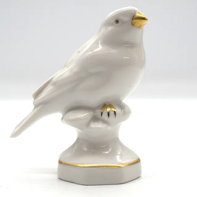 GEROLD PORZELLANVOGEL WEISS GOLD.