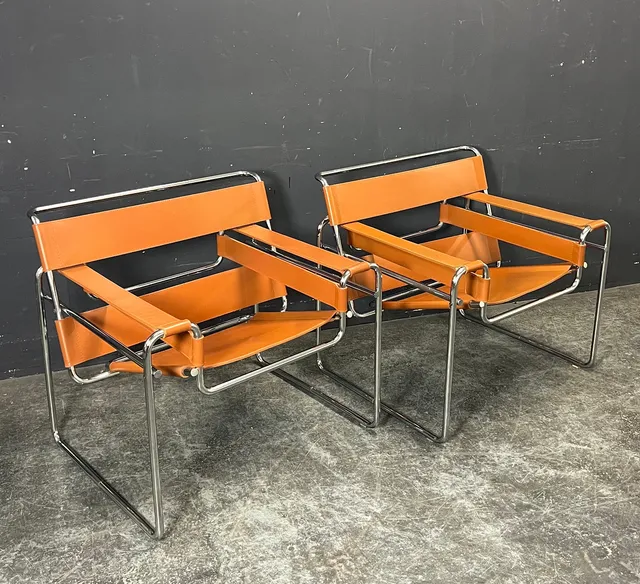MARCEL BREUER. 2x Wassily chairs für Knoll.