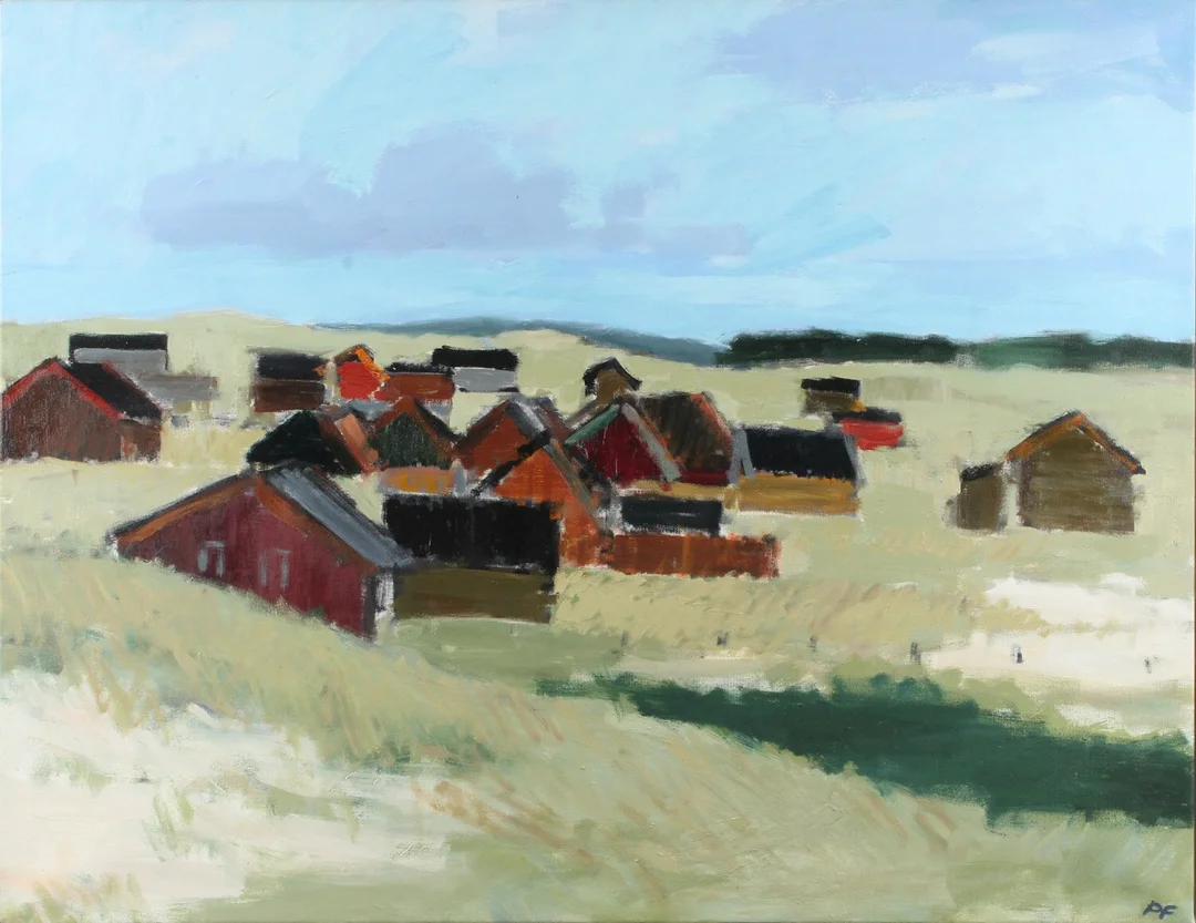 Per Flemming. Kystparti med badehuse (cd) — Paintings and sculptures/Modern pictorial arts — Lauritz