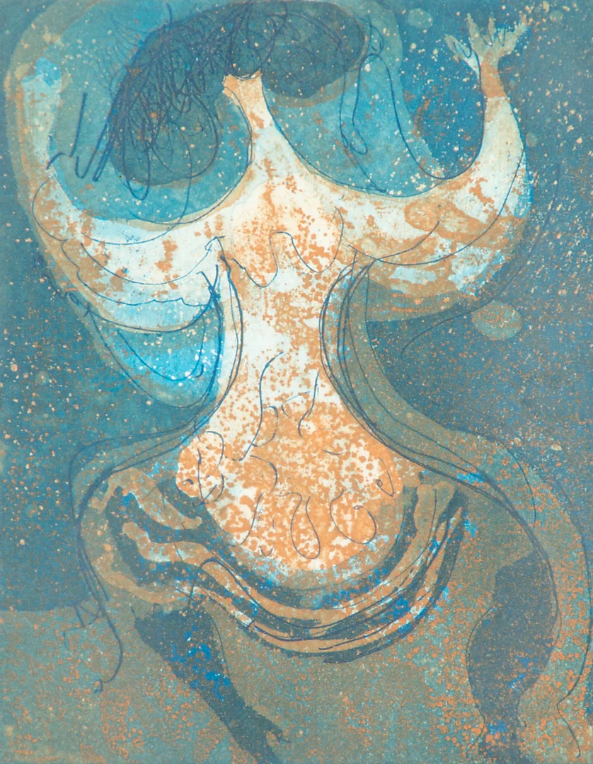 LENNART ROSENSOHN. Komposition, etsning, signerad Rosensohn. — Engravings & Prints — Helsingborgs Auktionskammare