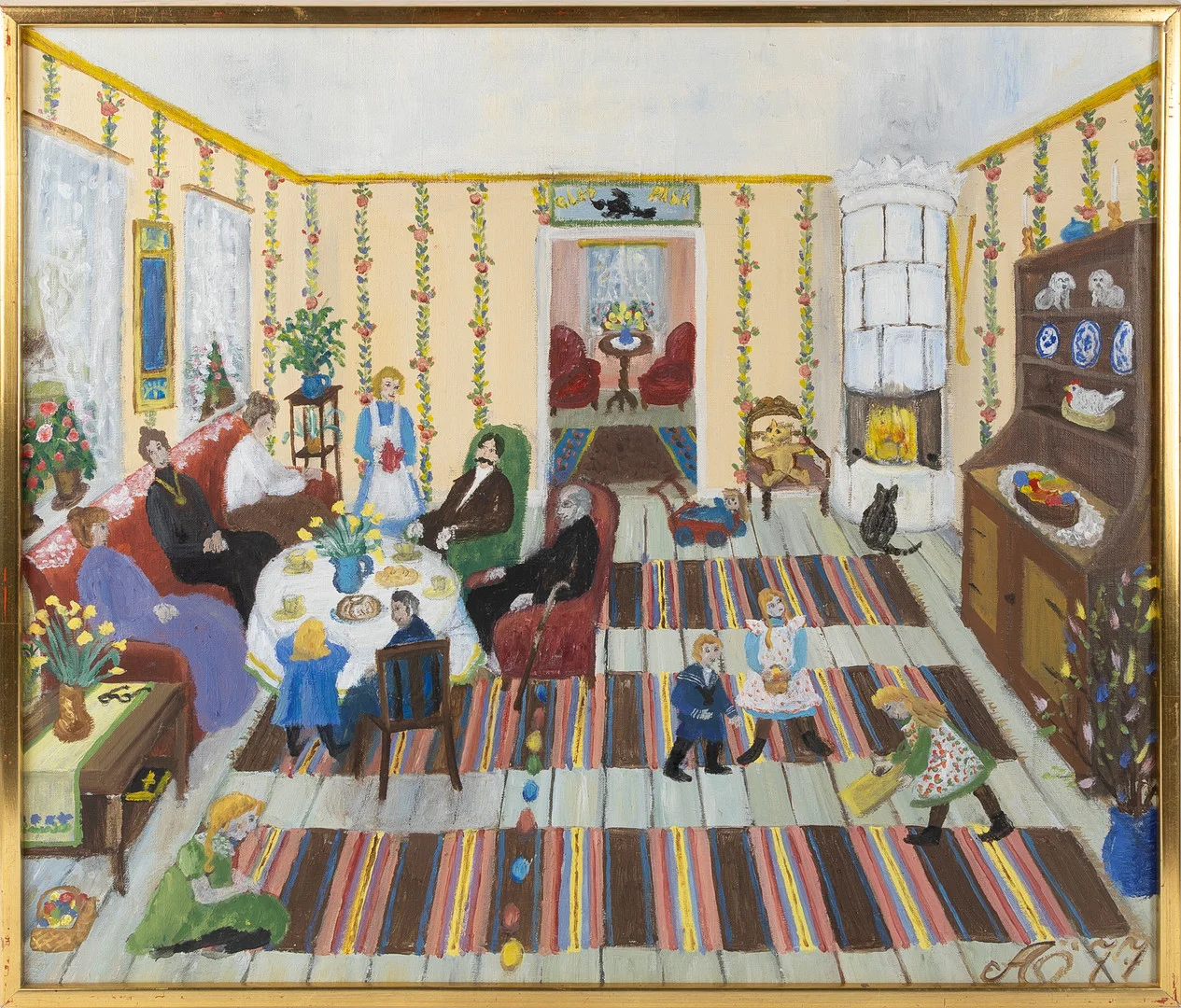 ALMA ÖHRSTRÖM (1897-1987). "Påsk", olja på duk. — Paintings — Stockholms Auktionsverk Helsingborg