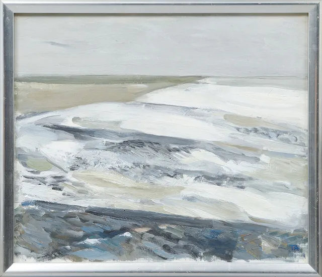 TORE AHNOFF. "Snöslätt", olja på duk, signerad.