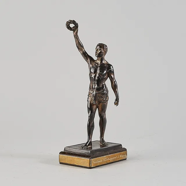 SKULPTUR, patinerad metall.