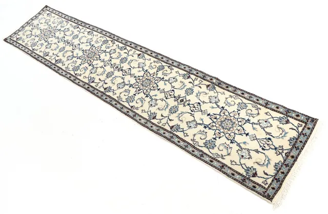 Persian Nain. Wool with silk on cotton. 78x382 cm