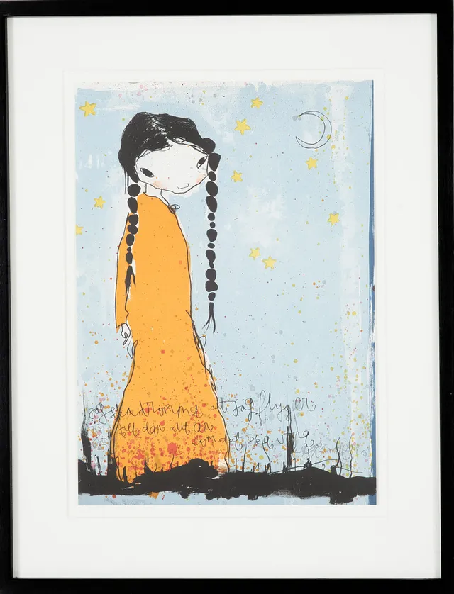 LISA RINNEVUO. Figurkomposition, färglitgrafi, signerad och numrerad 73/225.