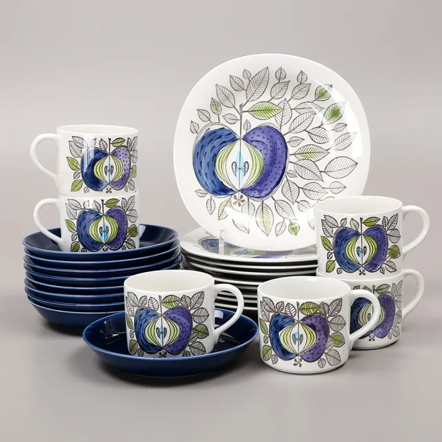 SIGRID RICHTER. "Eden", kaffeservis, 24 delar, porslin, Rörstrand.