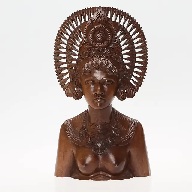 SKULPTUR, trä, orientalisk, Bali.