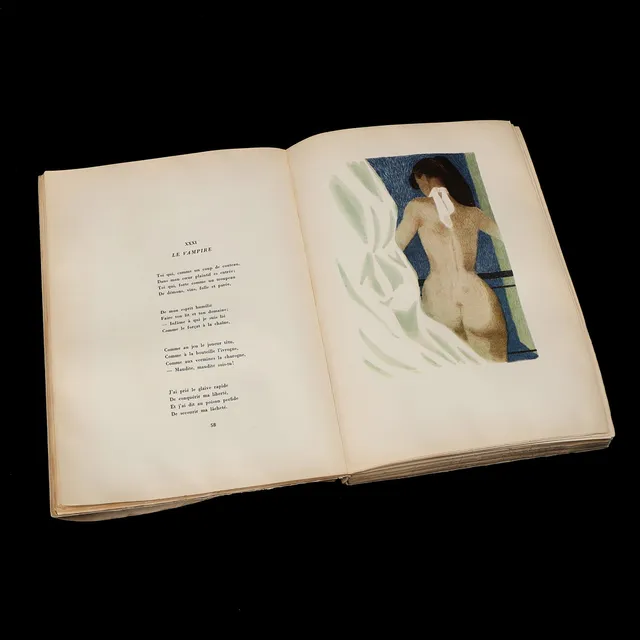 CHARLES BAUDELAIRE, "Les Fleurs du Mal", Illustrations par Hallman, Stockholm 1946.