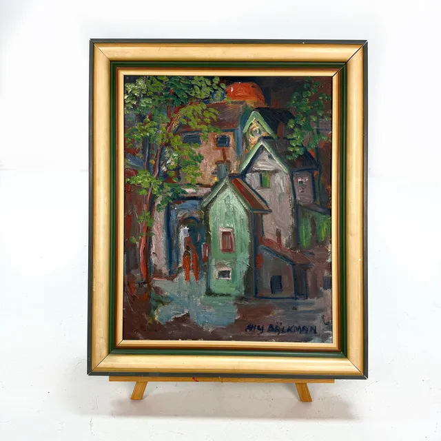NILS BÄCKMAN. Målning, 1900-tal.