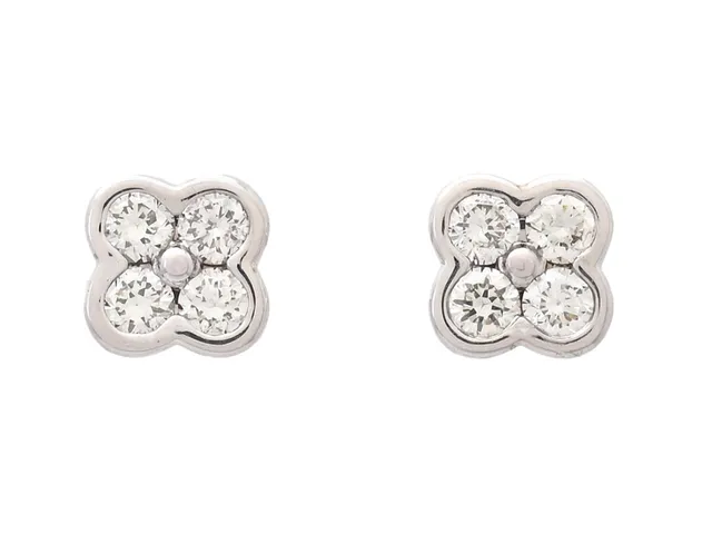 ÖRHÄNGEN, 18K vitguld, 8 briljantslipade diamanter ca 0,15 ctv, ca W-TCr/VVS-VS, stift, vikt 1,7 g.