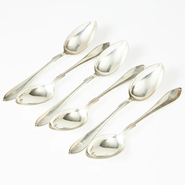 SKEDAR, 6 st, silver, GAB, Stockholm 1929.