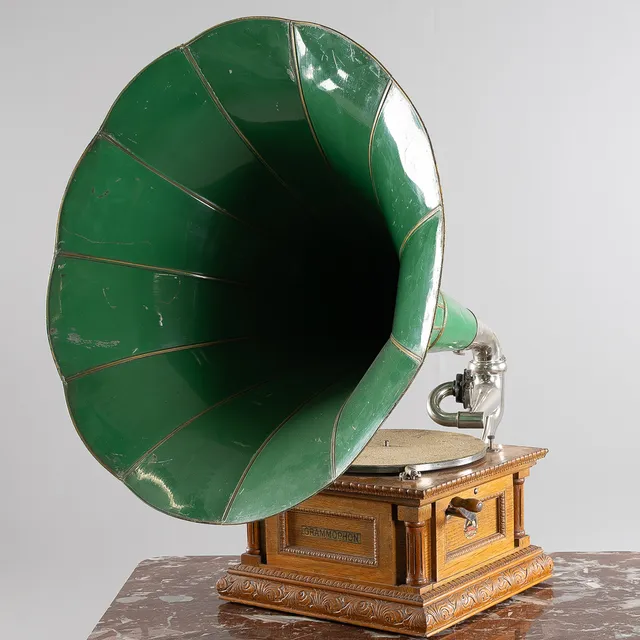 TRATTGRAMMOFON, Deutsche Grammophon, 1900-talets början.
