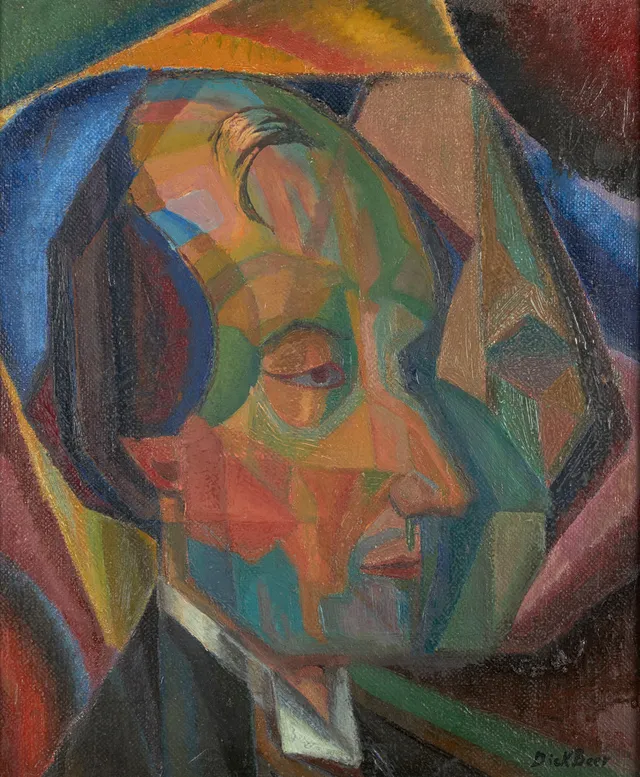 DICK BEER (1893-1938): "Dr Mens I", No 447, utförd 1918-19. stämpelsignerad, olja.