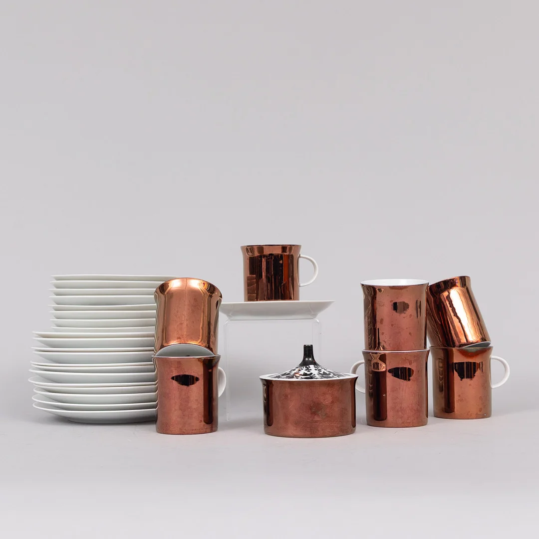 BJÖRN WIINBLAD. Moccaservis, 29 delar, "Hilton", Rosenthal, Tyskland. — European — Garpenhus Auktioner