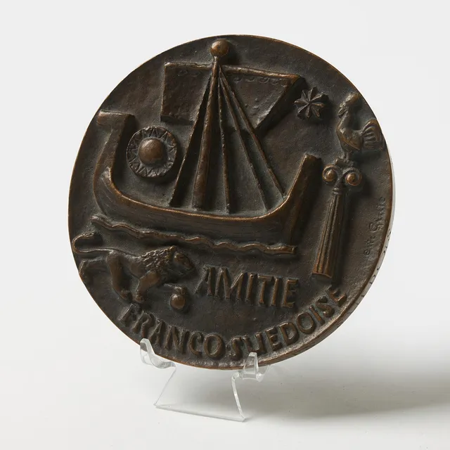 ERIC GRATE. Medalj för L'Amitié Franco-Suédoise.