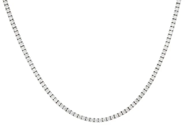 RIVIERECOLLIER, 18K vitguld, 177 briljantslipade diamanter ca 7,12 ctv, ca R-W/VS-SI, längd 42 cm, vikt 24,9 g.