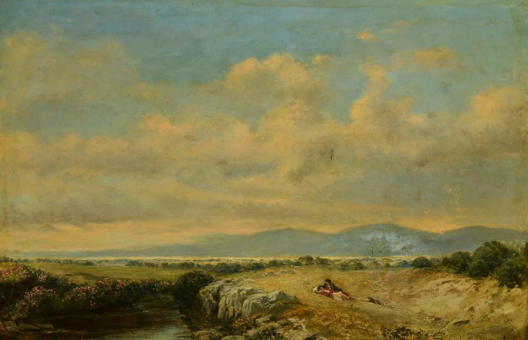 Ubekendt kunstner. Landskabsparti — Paintings and sculptures/Older pictorial arts — Lauritz