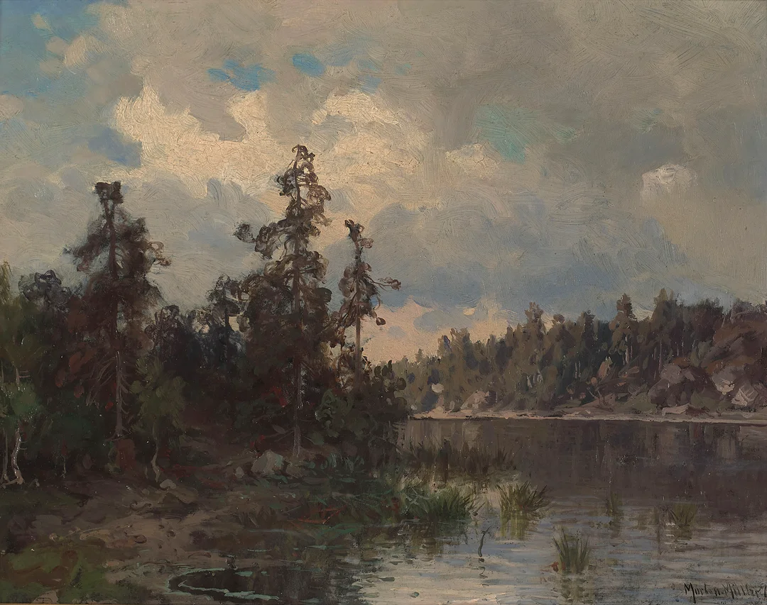 Müller, Morten — Skogstjern, 1876 — Kunst/Maleri — Blomqvist