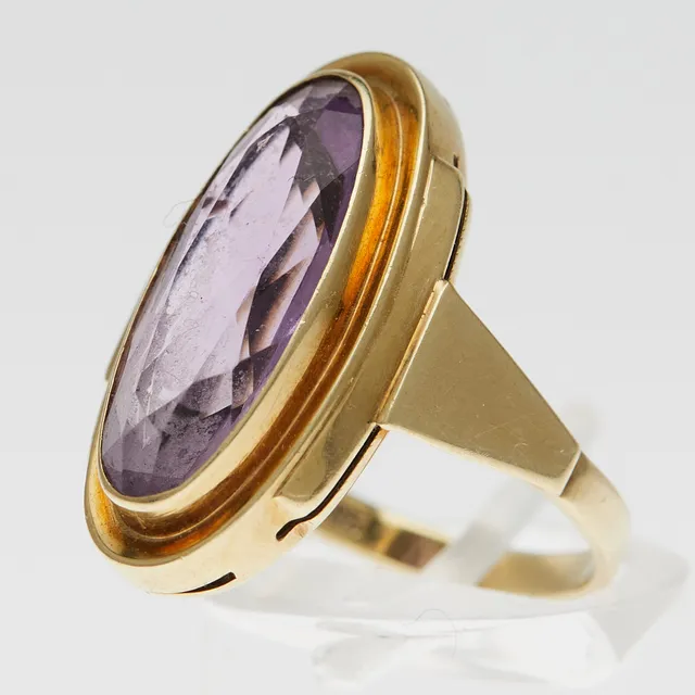 Ring, 585er Gelbgold, Amethyst.