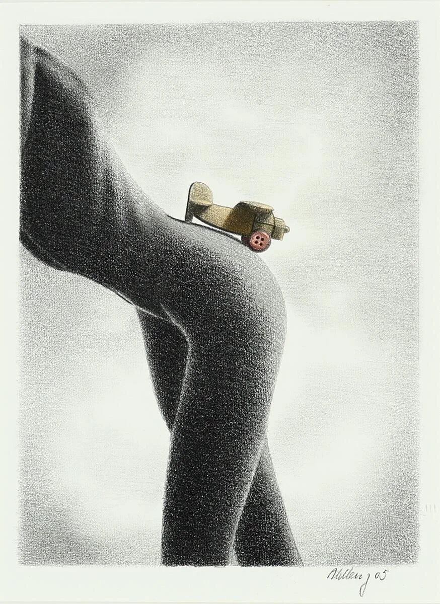 Untitled. Signed Ahlberg 05. Pencil on paper. Visible size 38×28 cm. — Modern Paintings/Modern art — Bruun Rasmussen