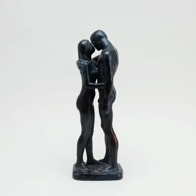 GUDMAR OLOVSON. Skulptur, "Les deux Arbres" patinerad gips/konstmassa, signerad.