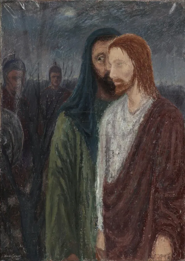 Untitled. Signed Herdis Gelardi. Oil on canvas. 133×96 cm.