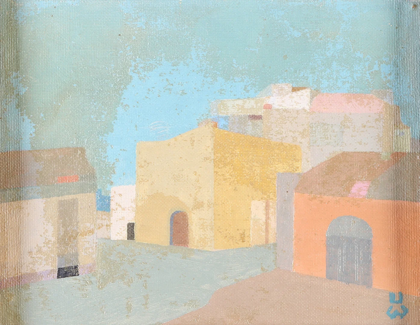 ULF WIKSTRÖM. Oljemålning på duk, uppfodrad på pannå. "Las Palmas". Signerad UW. — Paintings — Skånes Auktionsverk