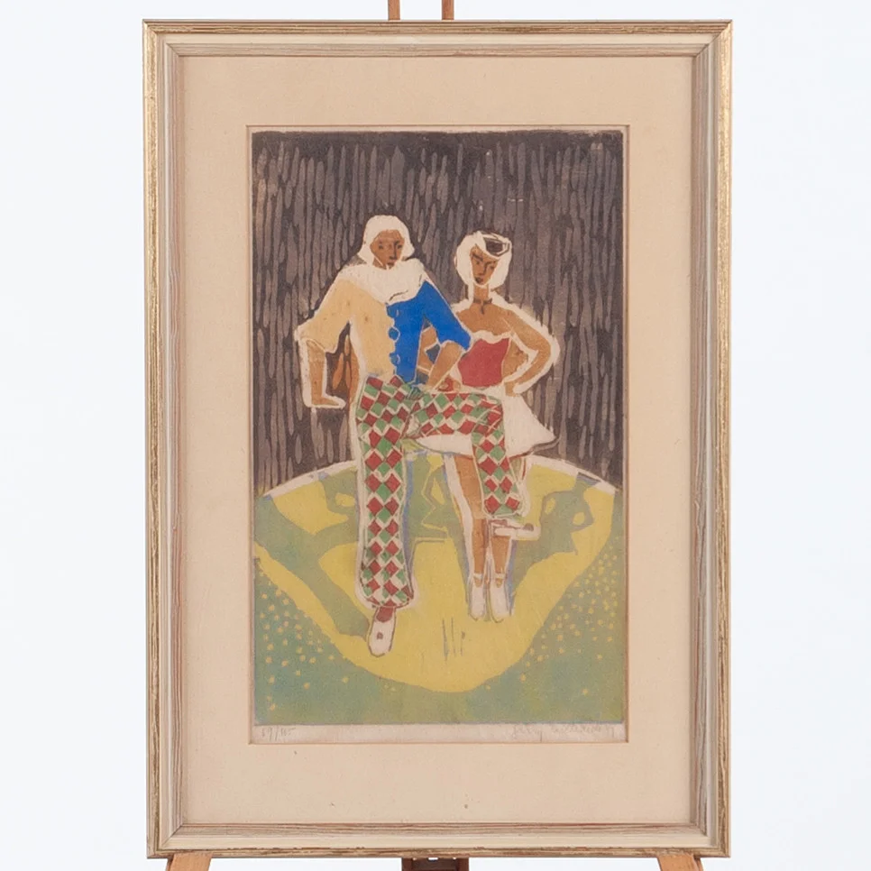 GERRY ECKHARDT (1902-84). Färgträsnitt, signerad samt numrerad 69/115. — Engravings & Prints — Laholms Auktionskammare