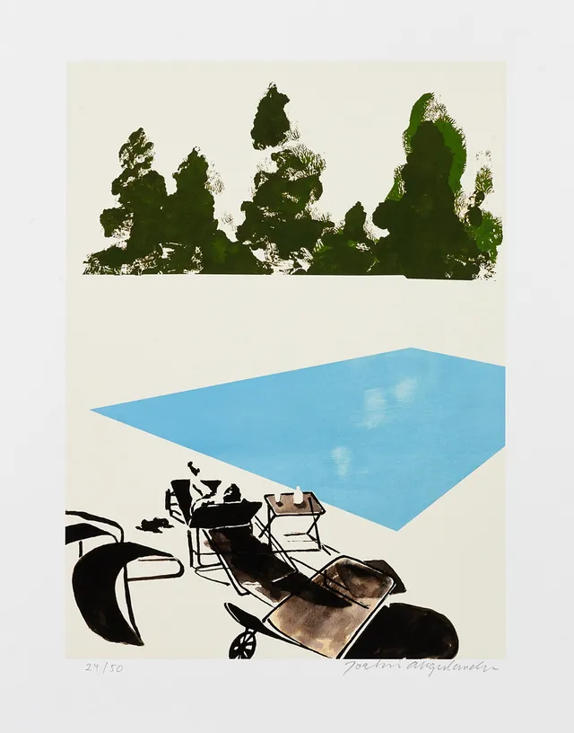 JOAKIM ALLGULANDER. "Pool Side", signerad och numrerad 24/50, pigment print.