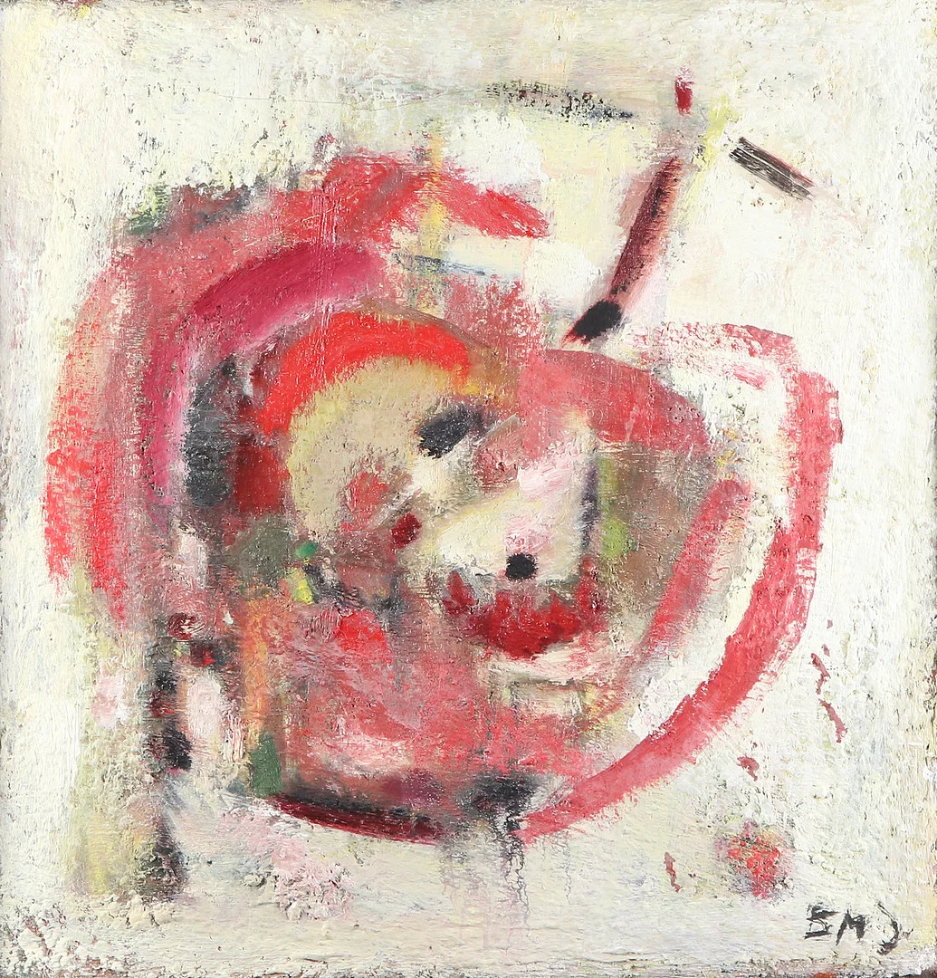 BRITTMARI JACOBSON. Oljermålning på duk. "Äpplet". Signerad BMJ. — Paintings — Skånes Auktionsverk