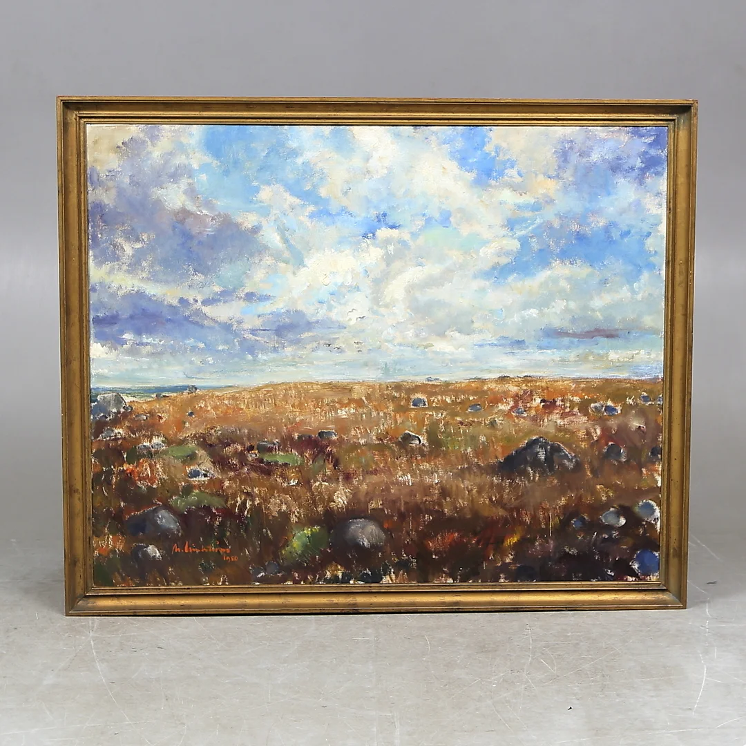 MARTIN LINDSTRÖM. Olja på duk, signerad och daterad 1950. — Paintings — Gomér & Andersson Linköping