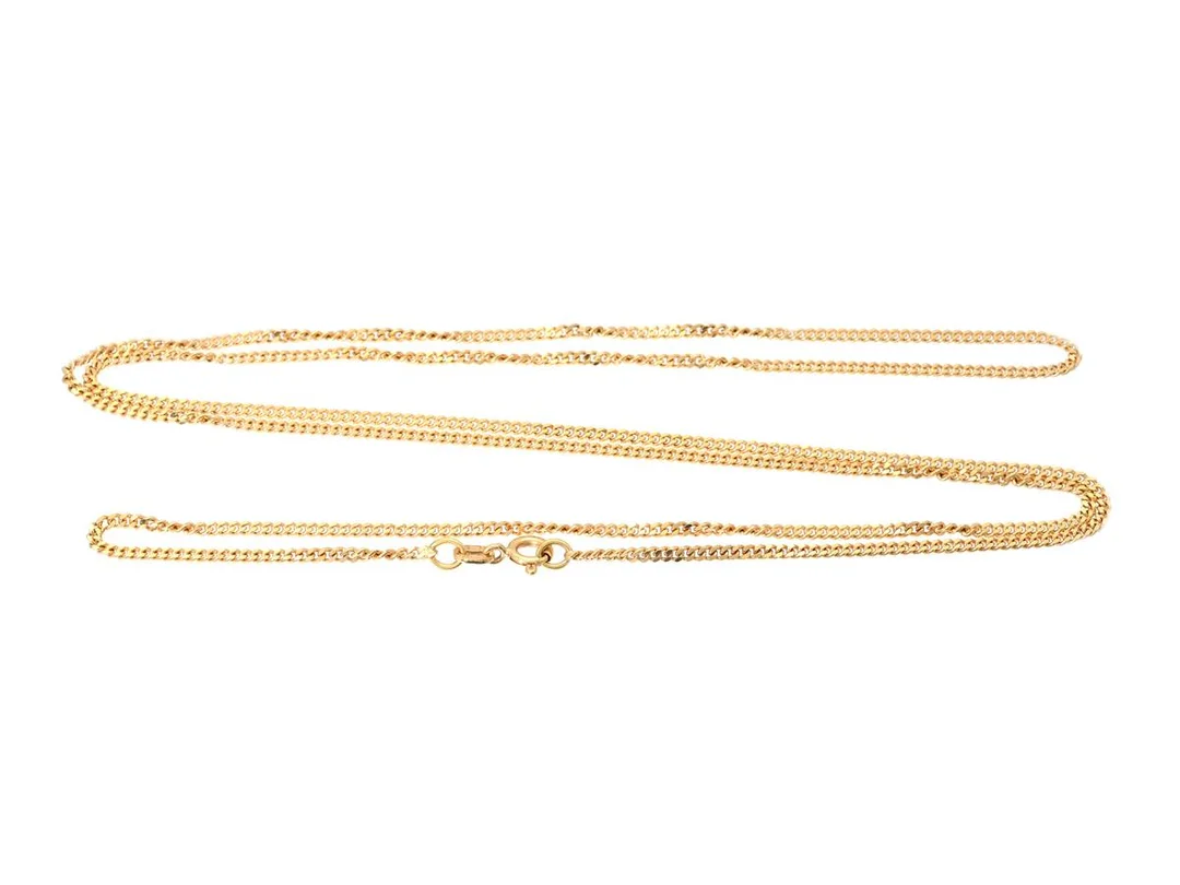 HALSKEDJA, 18K guld, pansarlänk, Balestra, längd 69,5 cm, vikt 8,1 g. — Smycken/Halskedja — Kaplans