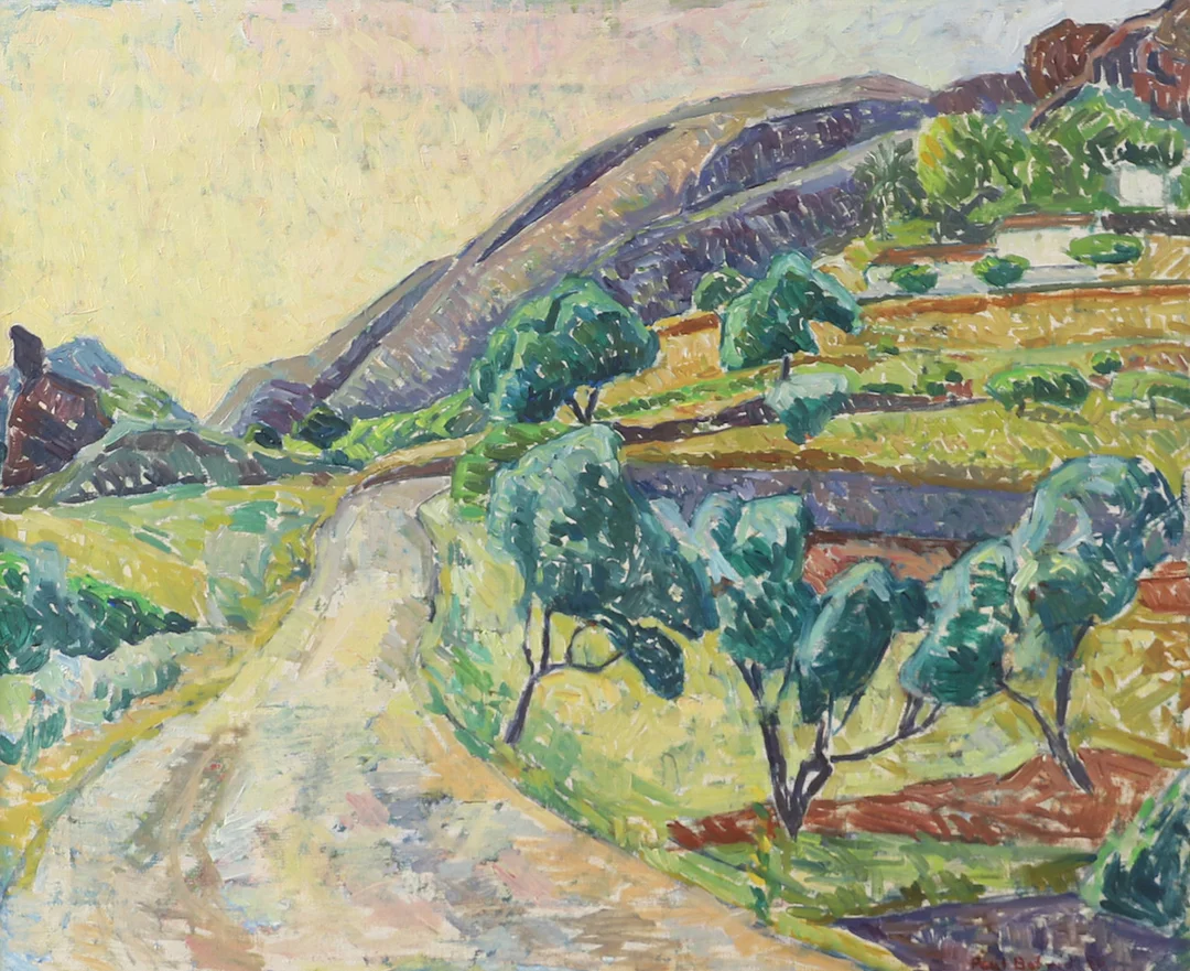 PAUL BOTVID. Landskap med väg, olja på duk, signerad. — Paintings — Helsingborgs Auktionskammare