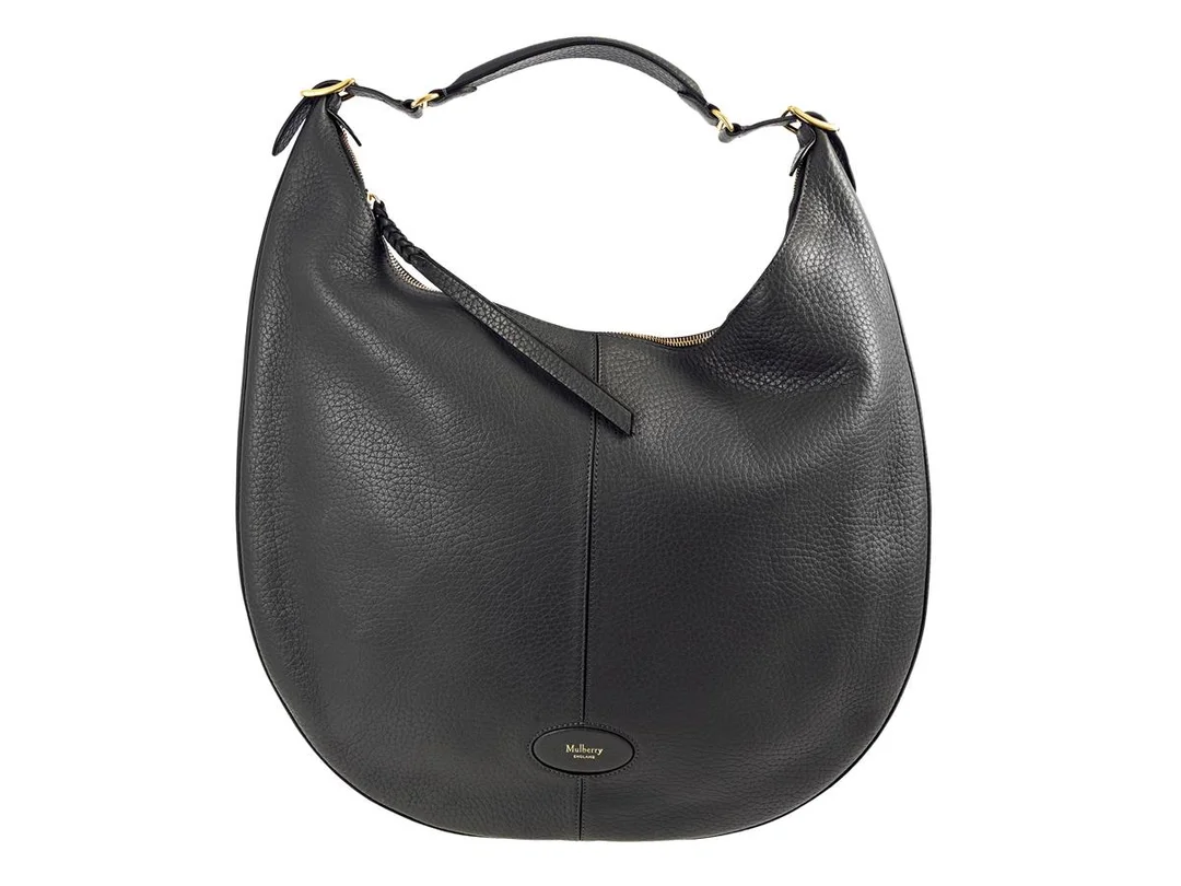 VÄSKA, MULBERRY, Hobo Bag, grått läder, guldfärgade beslag, 37x36x4 cm, dustbag. — Accessoarer/Väskor — Kaplans