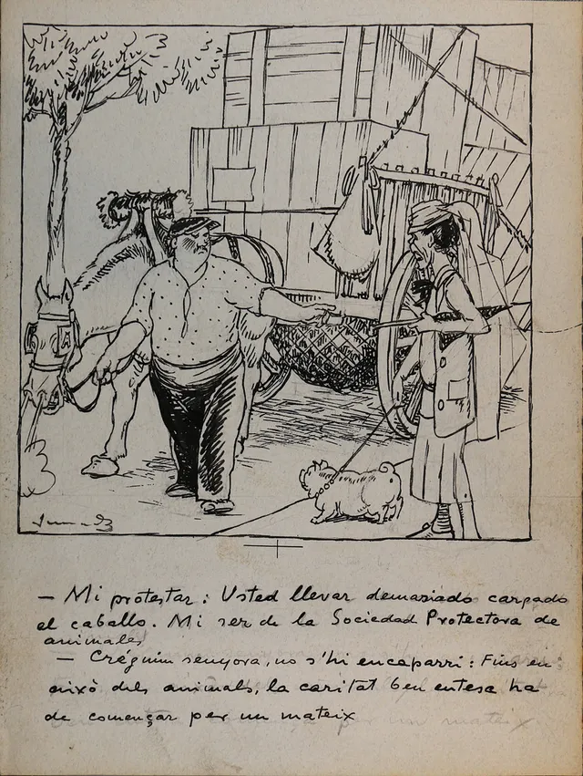 JOAN JUNCEDA. Comic vignette.