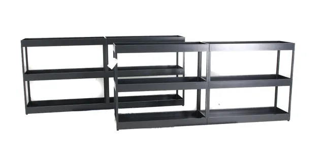Stefan Diez for HAY. 2 freestanding shelves, New Order, color charcoal.