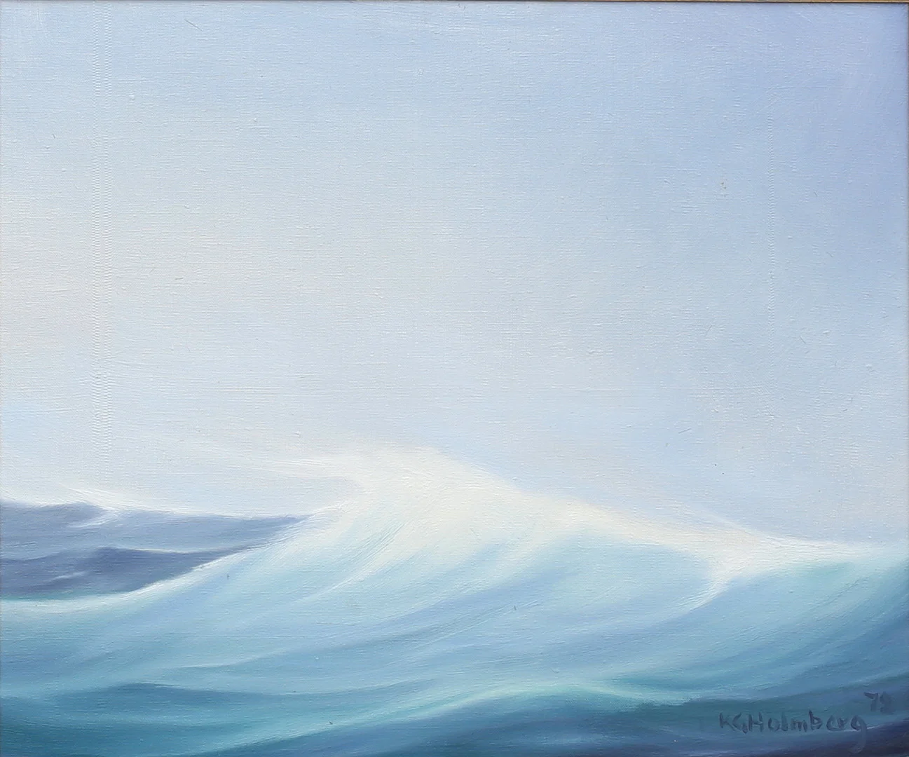 KARL GUSTAV HOLMBERG. Hög sjö. Olja på duk, signerad och daterad -72. — Paintings — Auktionshuset Thelin & Johansson