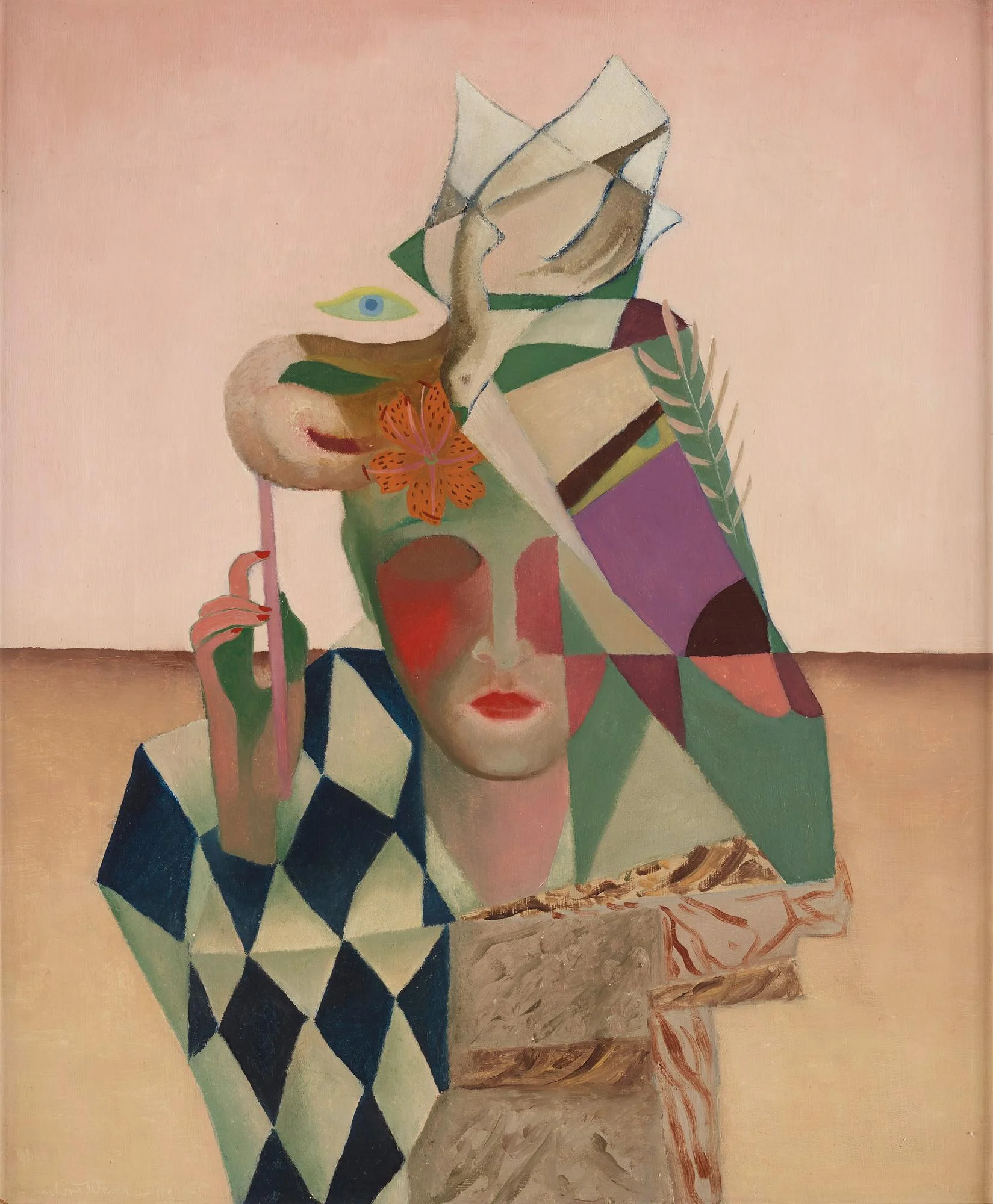 Lambert Werner, Harlequin och duva. — Bukowskis
